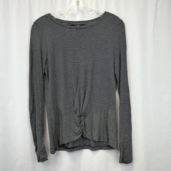 Vero Moda Womens Casual Top Navy White Striped Long Sleeve Twist Front S - Picture 1 of 10